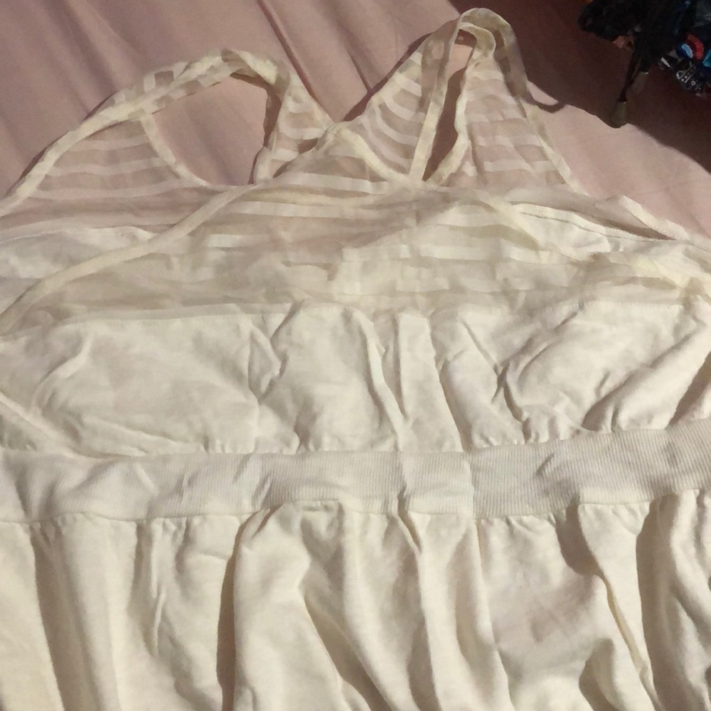 🔥🔥Ivory Racerback Lounge Top - Picture 3 of 6